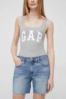 Zdjęcie produktu GAP szorty jeansowe damskie kolor niebieski gładkie medium waist