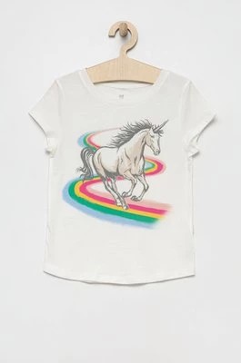 Zdjęcie produktu GAP t-shirt bawełniany dziecięcy kolor biały