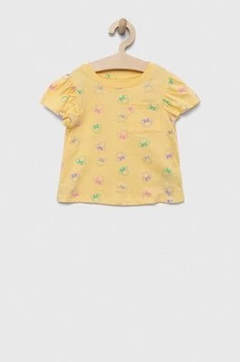 Zdjęcie produktu GAP t-shirt bawełniany dziecięcy kolor żółty