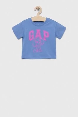 Zdjęcie produktu GAP t-shirt dziecięcy kolor niebieski