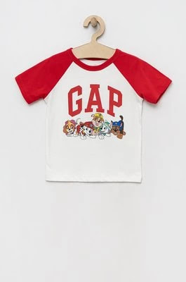 Zdjęcie produktu GAP t-shirt dziecięcy x Paw Patrol kolor czerwony z nadrukiem