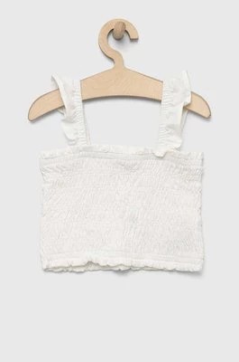 Zdjęcie produktu GAP top bawełniany dziecięcy kolor biały