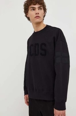 Zdjęcie produktu GCDS bluza bawełniana męska kolor czarny z aplikacją