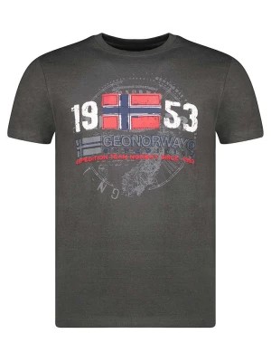Zdjęcie produktu Geographical Norway Koszulka "Japigal" w kolorze antracytowym rozmiar: S