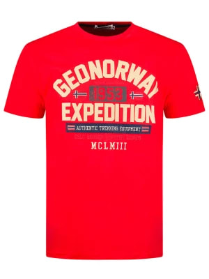 Zdjęcie produktu Geographical Norway Koszulka "Jermanito" w kolorze czerwonym rozmiar: S
