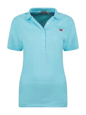 Zdjęcie produktu Geographical Norway Koszulka polo "Kelly" w kolorze błękitnym rozmiar: L