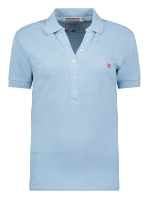 Zdjęcie produktu Geographical Norway Koszulka polo "Kelodie" w kolorze błękitnym rozmiar: XXL