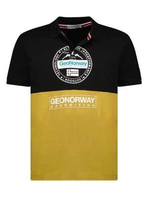 Zdjęcie produktu Geographical Norway Koszulka polo w kolorze czarno-żółtym rozmiar: M