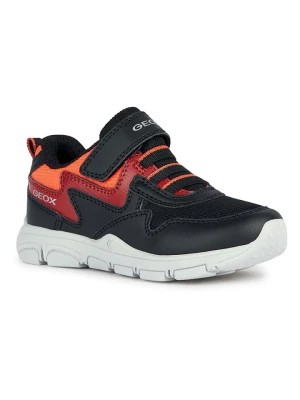 Zdjęcie produktu Geox Skórzane sneakersy "New Torque" w kolorze czarno-czerwonym rozmiar: 30