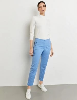 Zdjęcie produktu GERRY WEBER Damski Eleganckie elastyczne spodnie SAN꞉YA SLIM FIT Niebieski Jednokolorowy