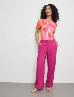 Zdjęcie produktu GERRY WEBER Damski Eleganckie spodnie w kant Różowy Jednokolorowy
