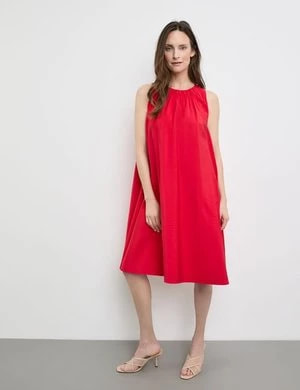 Zdjęcie produktu GERRY WEBER Damski Sukienka bez rękawów z plisą Bez rękawów Okrągły Czerwony Jednokolorowy