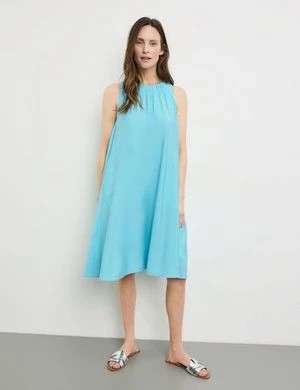 Zdjęcie produktu GERRY WEBER Damski Sukienka bez rękawów z plisą Bez rękawów Okrągły Niebieski Jednokolorowy