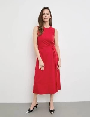 Zdjęcie produktu GERRY WEBER Damski Sukienka midi z wiązaniem Bez rękawów Okrągły Czerwony Jednokolorowy
