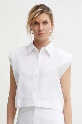 Zdjęcie produktu Gestuz koszula bawełniana damska kolor biały regular z kołnierzykiem klasycznym 10909111