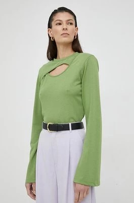 Zdjęcie produktu Gestuz longsleeve Anka damski kolor zielony z półgolfem