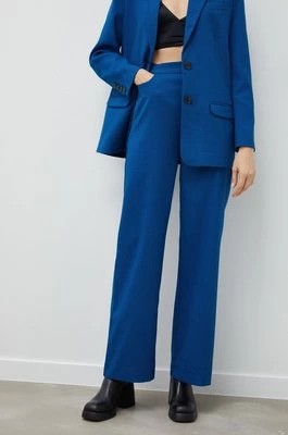 Zdjęcie produktu Gestuz spodnie Ottaviagz damskie kolor niebieski proste high waist