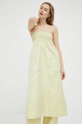 Zdjęcie produktu Gestuz sukienka Juniper kolor zielony midi rozkloszowana
