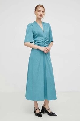 Zdjęcie produktu Gestuz sukienka kolor niebieski maxi rozkloszowana 10908884