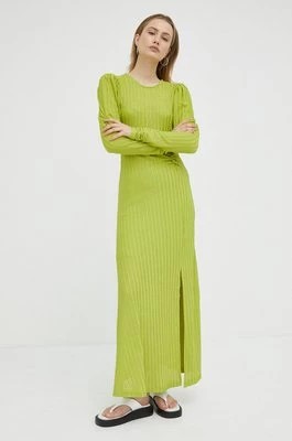 Zdjęcie produktu Gestuz sukienka Olava kolor zielony maxi rozkloszowana
