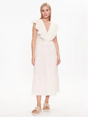 Zdjęcie produktu Gina Tricot Sukienka letnia Ruffle dress 20443 Écru Regular Fit