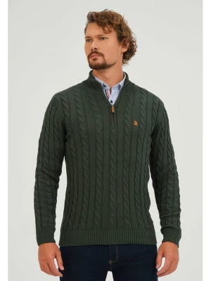 Zdjęcie produktu GIORGIO DI MARE Sweter w kolorze ciemnozielonym rozmiar: XXL