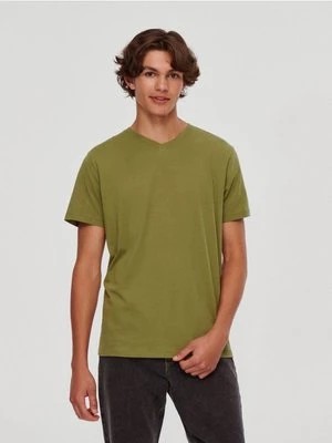 Zdjęcie produktu Gładka koszulka basic zielona House