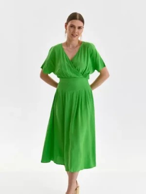 Zdjęcie produktu Gładka sukienka z ozdobnymi cięciami DRYWASH