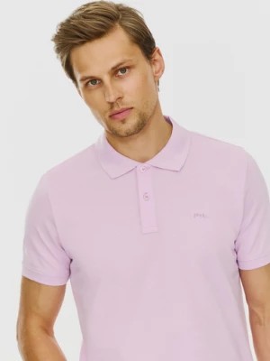 Zdjęcie produktu Gładki t-shirt polo w fioletowym kolorze Pako Lorente