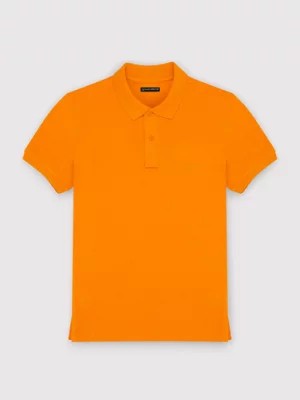 Zdjęcie produktu Gładki T-shirt polo w kolorze pomarańczowym Pako Lorente