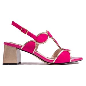 Zdjęcie produktu Goodin Fuksjowe sandały damskie ze sprzączką różowe