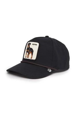 Zdjęcie produktu Goorin Bros czapka z daszkiem bawełniana Alpha Dog kolor czarny z aplikacją 101-1133