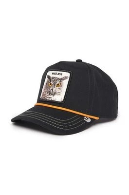 Zdjęcie produktu Goorin Bros czapka z daszkiem bawełniana Wise Owl kolor czarny z aplikacją 101-1257
