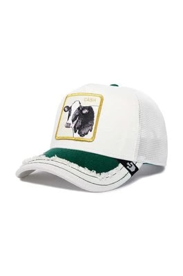 Zdjęcie produktu Goorin Bros czapka z daszkiem z domieszką jedwabiu Silky Cow kolor biały wzorzysta 101-1279