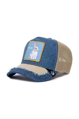 Zdjęcie produktu Goorin Bros czapka z daszkiem z domieszką jedwabiu Silky Rabbit kolor niebieski wzorzysta 101-1280
