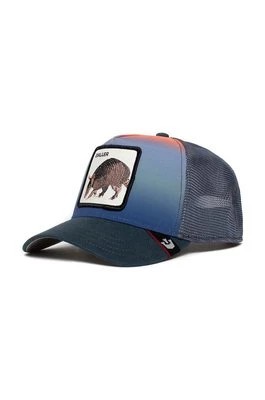 Zdjęcie produktu Goorin Bros czapka z daszkiem z domieszką lnu Balladillo kolor niebieski wzorzysta 101-0368