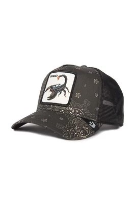 Zdjęcie produktu Goorin Bros czapka z daszkiem z domieszką lnu Diamonds and Pearls kolor czarny wzorzysta 101-1143