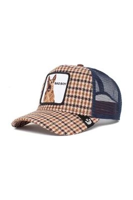 Zdjęcie produktu Goorin Bros czapka z daszkiem z domieszką wełny Big Bad Woof kolor granatowy wzorzysta 101-0272