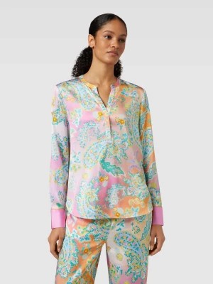 Zdjęcie produktu Góra od piżamy z jedwabiu ze wzorem paisley na całej powierzchni herzensangelegenheit