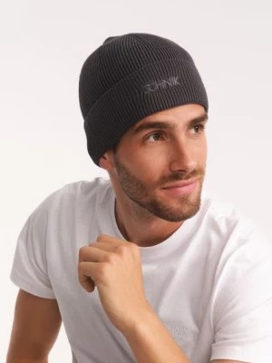 Zdjęcie produktu Grafitowa czapka męska z logo OCHNIK