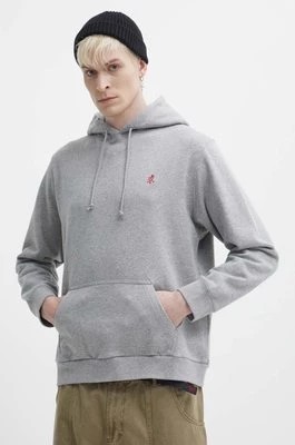 Zdjęcie produktu Gramicci bluza bawełniana One Point Hooded Sweatshirt męska kolor szary z kapturem gładka
