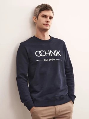 Zdjęcie produktu Granatowa bluza męska z logo OCHNIK