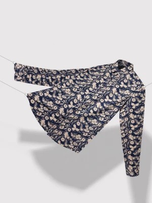 Zdjęcie produktu Granatowa koszula męska w beżowy kwiatowy wzór Pako Lorente
