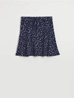 Zdjęcie produktu Granatowa spódnica mini w drobne kwiaty House