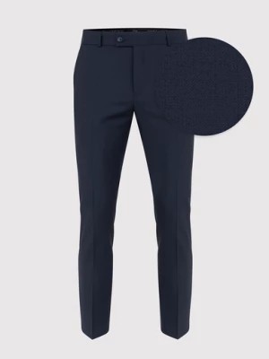 Zdjęcie produktu Granatowe spodnie męskie w kant Pako Lorente