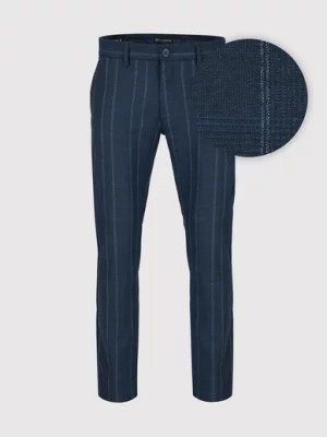 Zdjęcie produktu Granatowe spodnie męskie w kratę Pako Lorente