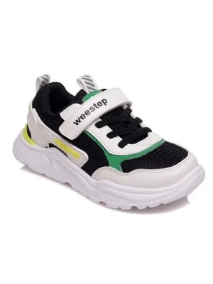 Zdjęcie produktu Granatowe sportowe buty dla chłopca z białą podeszwą Weestep