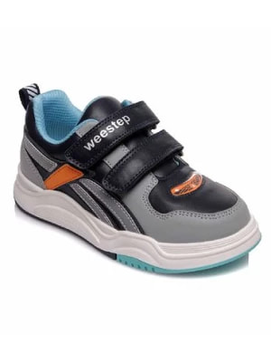 Zdjęcie produktu Granatowo-szare buty sportowe chłopięce na rzep Weestep