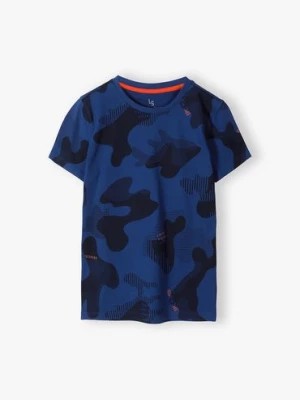 Zdjęcie produktu Granatowy t-shirt chłopięcy bawełniany- moro Lincoln & Sharks by 5.10.15.