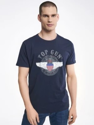 Zdjęcie produktu Granatowy T-shirt męski Top Gun OCHNIK